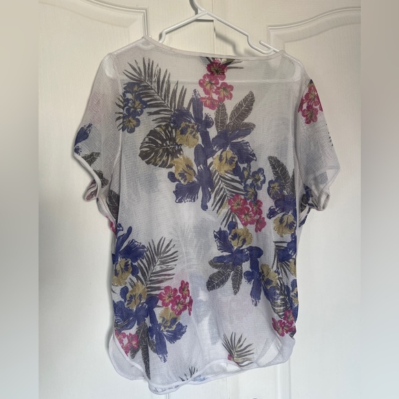 Floral Mesh Top - Picture 2 of 4